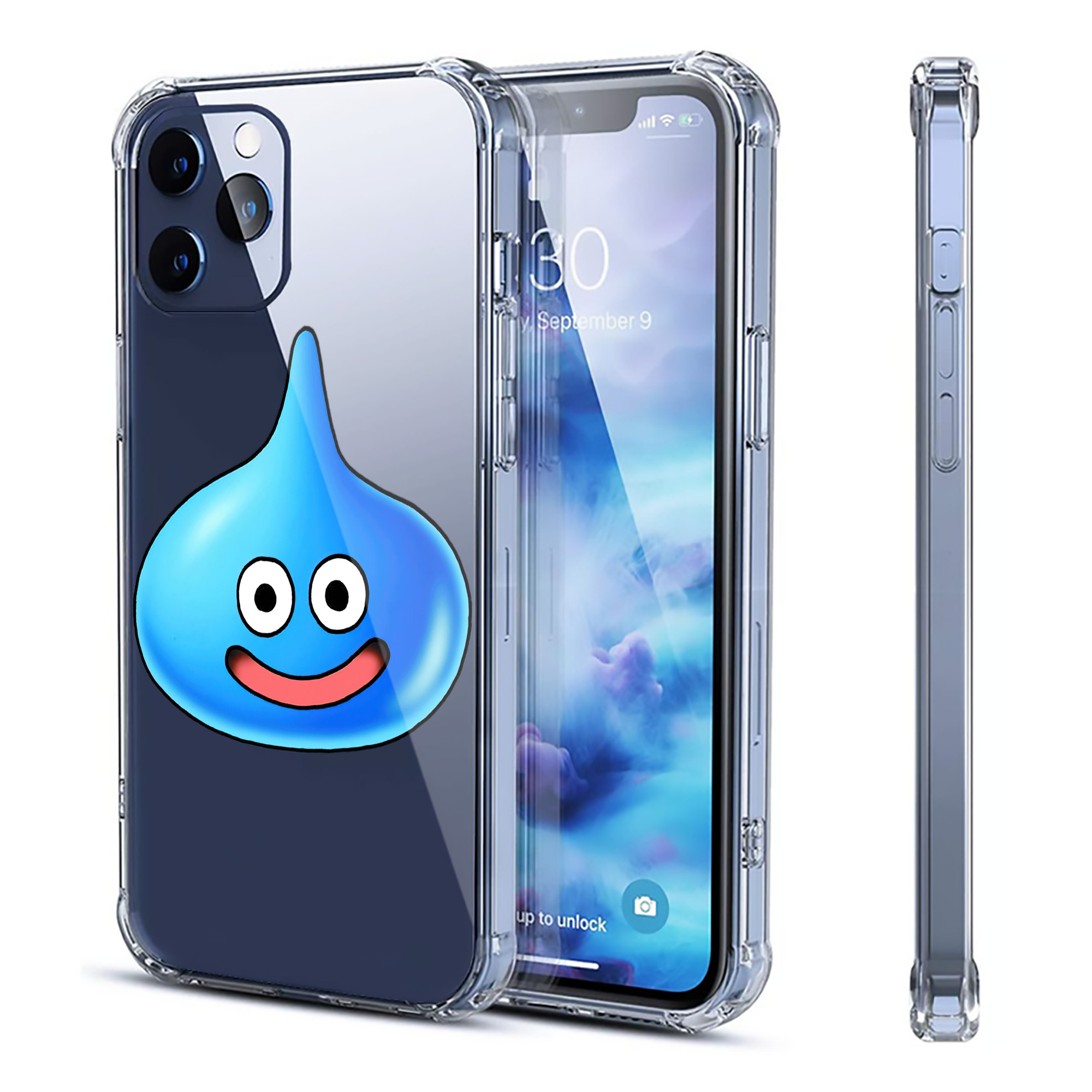 （画像用） ドラゴンクエスト Doragon Kuesuto Dragon Quest 【iPhone 12シリーズ対応】透明スマホケース（クリアソフトケース）